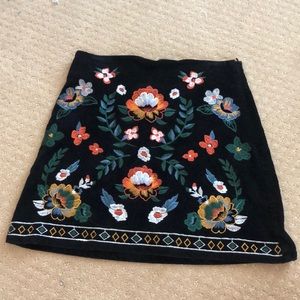 embroidered skirt